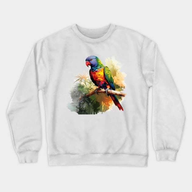 Rainbow Lorikeet Crewneck Sweatshirt by zooleisurelife